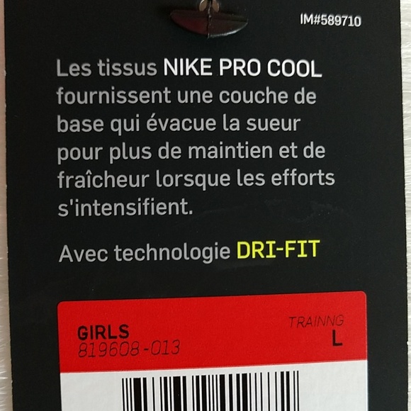 Size L🌺 GIRLS NIKE PRO CAPRIS.nwt - Picture 7 of 7